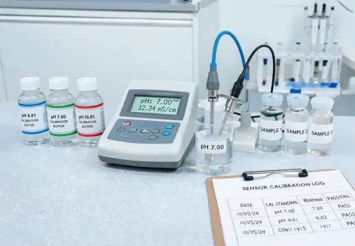 Analytical sensor service bench