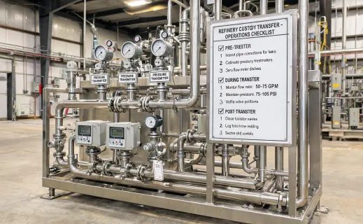 Refinery custody transfer skid
