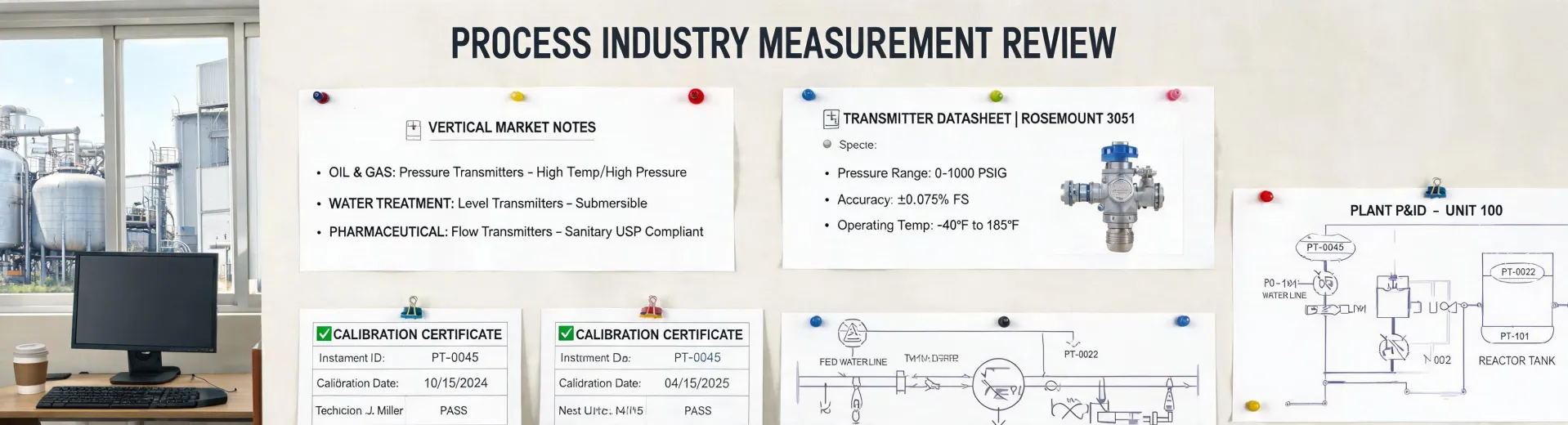 Process industry measurement review wall